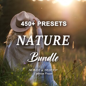450 NATURE Lightroom Presets Bundle, Mobile Desktop Preset, Moody Mountain Outdoor Preset, Wanderlust Travel Blogger Preset for Instagram