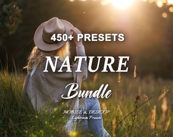 450 NATURE Lightroom Presets Bundle, Mobile Desktop Preset, Moody Mountain Outdoor Preset, Wanderlust Travel Blogger Preset for Instagram