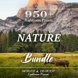 950+ NATURE Presets, Outdoor Presets, Lightroom Presets Bundle, Mobile Presets, Mountain Preset, Forest Preset, Green Preset, Earthy Filter