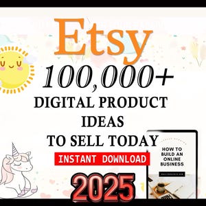 100 000+ DIGITALA produktidéer, Etsy digitala nedladdningar, passiv inkomst, skapa och sälj idag, bästa småföretagsidéerna, Etsy säljguide