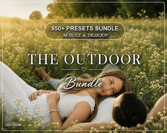950 OUTDOOR Presets, Lightroom Presets Bundle, Mobile Presets, Nature Preset, Summer Presets, Green Presets, Earthy, Hike Preset, Desktop