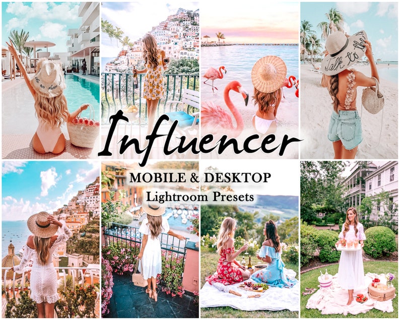 18 Mobile LIGHTROOM Presets, Lifestyle Filters, Summer Preset, Influencer Preset, Mobile & Desktop Blogger travel preset for Instagram, vsco