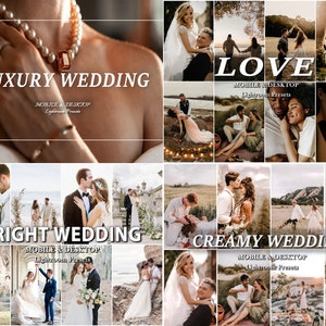 800 WEDDING Lightroom Presets Bundle, Marriage Presets, Mobile Desktop Presets, Light Bohemian Elegant Wedding Preset, Couple Love Preset image 8