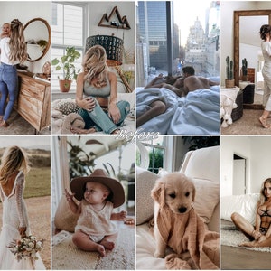 30 Boho LIGHTROOM Presets, Lightroom Mobile Preset, Desktop Presets boho Lightroom Preset, helles Instagram, cremig weiche Presets, Bild 6