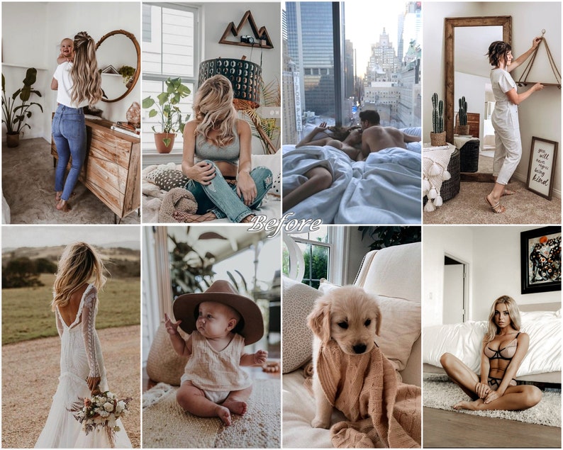 30 Boho LIGHTROOM Presets, Lightroom Mobile Preset, Desktop Presets boho Lightroom Preset, helles Instagram, cremig weiche Presets, Bild 6