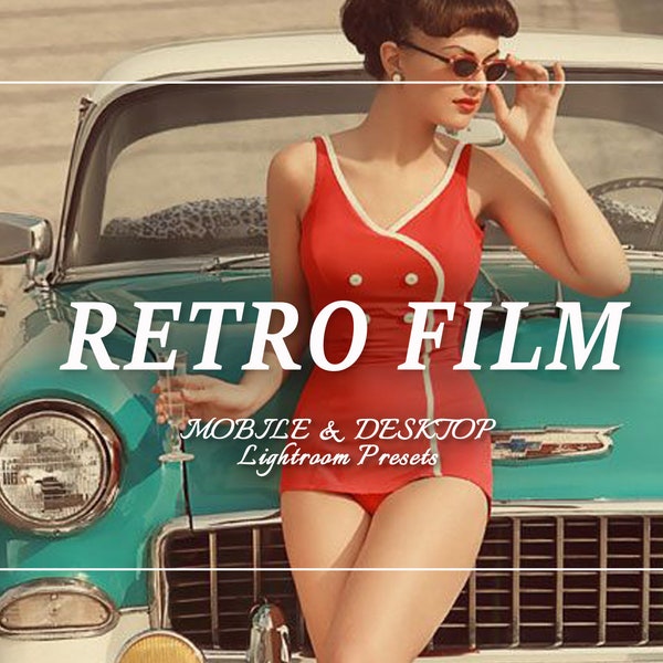 15 RETRO FILM Lightroom Presets, Aesthetic Vintage Mobile Presets, Analog Old School Presets, Retro Film filter, 80s and 70s grain presets