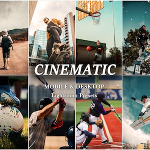 50 Sports Presets, Mobile Lightroom Presets, Desktop Preset, Game Day, Athlete, Sporty, Instagram Filter, Football, Baseball, Basketball