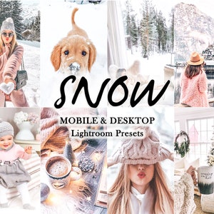 10 CHRISTMAS Presets Lightroom, Snow Presets, Lightroom Presets, preset lightroom mobile, Winter Preset, Desktop, Lightroom holiday Preset
