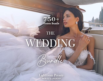 Complete 750 Wedding Lightroom Presets Mobile and Desktop: Bohemian, Marriage & Couple Presets