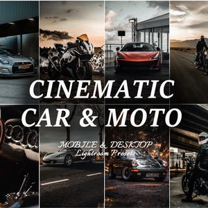30種類の車のLightroomプリセットバンドル、デスクトップとモバイルのプリセット、自動車用プリセット、映画のような自動車用プリセット、Instagramフィルター、車両