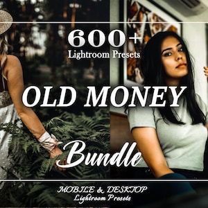 Pacchetto di oltre 600 preset estetici, preset LIGHTROOM, preset per dispositivi mobili, preset Dark Moody, preset Old Vintage, preset per film, preset Old Money
