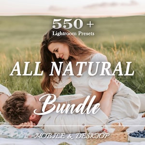 550 Natural Lightroom Presets, Lightroom Preset Bundle, Bright Mobile Desktop Luxury Aesthetic Presets, Neutral Photo Preset, Lifestyle