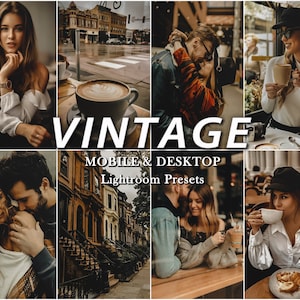 14 VINTAGE Lightroom Presets, Retro Vintage Presets, Mobile Desktop Presets, Moody Presets, Blogger Preset, Warm Brown Preset, Film Preset