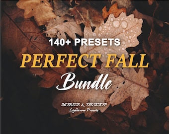 140+ Autumn Preset Bundle, Fall Presets, Lightroom Mobile & Desktop Presets, Warm Fall Presets, Moody Presets, Warm Autumn Halloween, Vsco