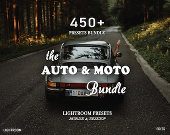 450 AUTO Lightroom Presets Bundle, Car Presets, Desktop And Mobile Presets, Moto Presets, Cinematic Car Automotive Preset, Instagram Vehicle