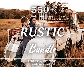 550 Rustic LIGHTROOM Presets Bundle, Mobile and Desktop Presets, Outdoor Lightroom Preset Bundle for Instagram, Summer Bohemian Boho Presets