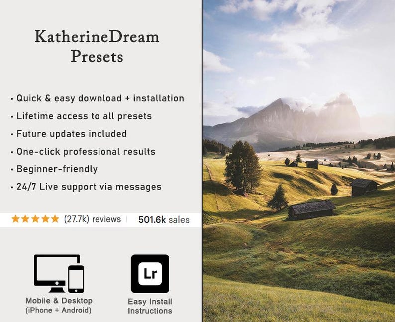 10,000+ Lightroom Presets Bundle, Mobile & Desktop Photo Filters: Bright, Creamy, Natural, Neutral Photo Preset image 9