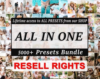 5000 LIGHTROOM Presets Bundle - RESELL RIGHTS, Resell Digital Products Bundle, Mobile Lightroom Presets, Desktop Presets, Passive Income