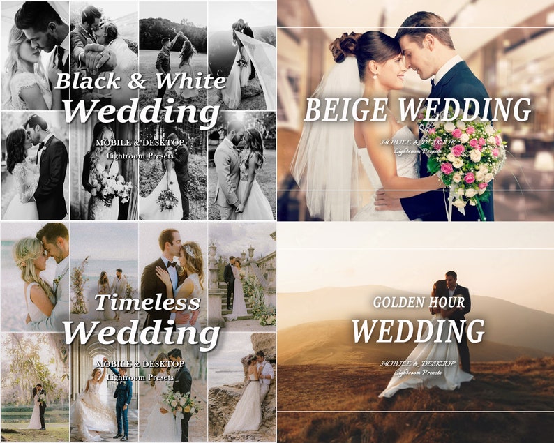 Lot de 800 préréglages Lightroom pour mariage, préréglages pour le mariage, préréglages pour ordinateur de bureau mobile, préréglages pour mariage élégant bohème, préréglages pour couple amoureux image 5