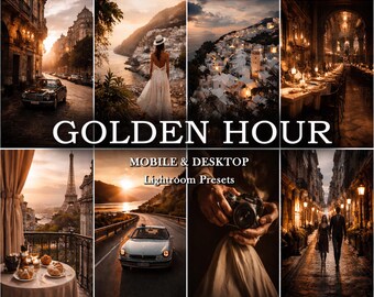 25 Warm Lightroom Presets, Lightroom Mobile Presets, Golden Hour Presets, Golden Preset, Warm Preset, Sunny Preset, Western Rustic Presets