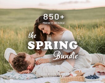 Paquete de 860 presets de primavera para Lightroom, presets para móviles y ordenadores, presets de verano para viajes y naturaleza, filtro de flores naturales para bloggers de Instagram.