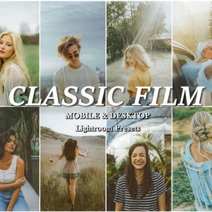 60+ Classic FILM Lightroom Preset Bundle, Analog Retro Presets for Instagram, 35mm Vintage Mobile Preset Bloggers, Disposable Camera Preset
