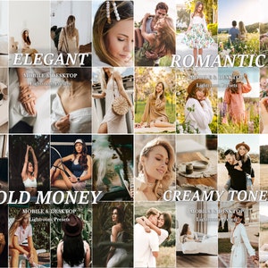 850 BRUILOFT Lightroom presets bundel, huwelijk presets, mobiele desktop presets, lichte Boho elegante bruiloft preset, paar liefde preset afbeelding 7