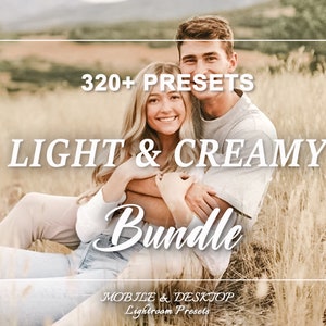 320 Creamy LIGHTROOM Presets, Bohemian soft Preset, Warm Light Presets, Mobile Preset, Desktop Presets, Bright Airy soft, Baby Mommy Presets zdjęcie 1