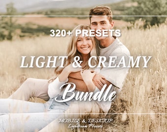 320 Creamy LIGHTROOM Presets, Bohemian soft Preset, Warm Light Presets, Mobile Preset, Desktop Presets, Bright Airy soft, Baby Mommy Presets