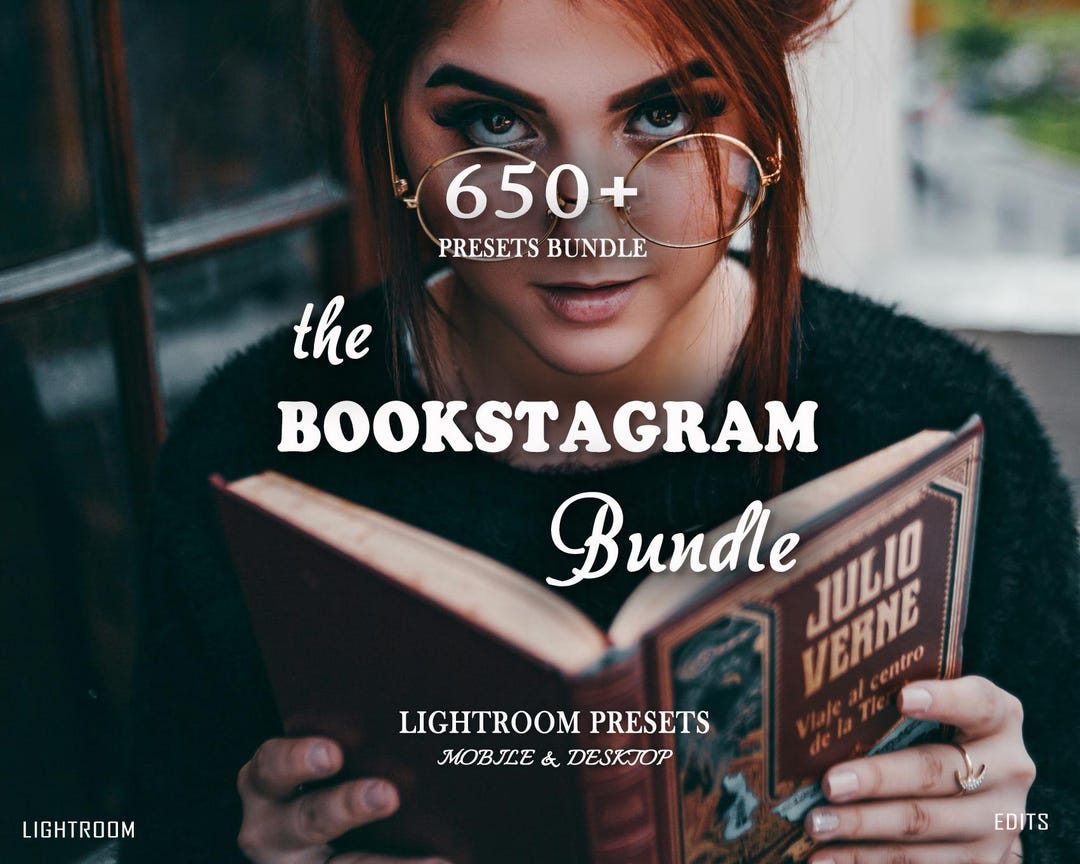 650 BOOKSTAGRAM Presets, Book Presets,aesthetic Book Lightroom Presets ...
