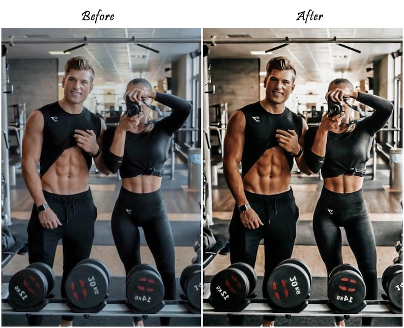 15 PRESET FITNESS, preimpostazioni LIGHTROOM per dispositivi mobili, preimpostazioni per palestra, preimpostazioni per sport, preimpostazioni per dispositivi mobili, preimpostazioni per Lightroom, preimpostazioni per Instagram, preimpostazioni per desktop immagine 3