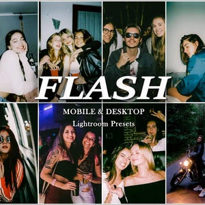52 ajustes preestablecidos de flash - Ajustes preestablecidos de película de flash - Paquete de ajustes preestablecidos de Lightroom - Ajustes preestablecidos retro analógicos, Ajustes preestablecidos vintage de 35 mm, Ajuste preestablecido desechable clásico