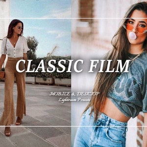 60+ Classic FILM Lightroom Preset Bundle, Analog Retro Presets for Instagram, 35mm Vintage Mobile Preset Bloggers, Disposable Camera Preset