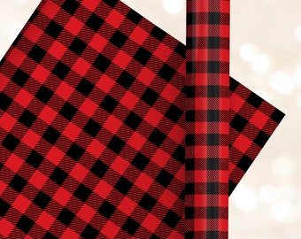 Red Buffalo Plaid Wrapping Paper