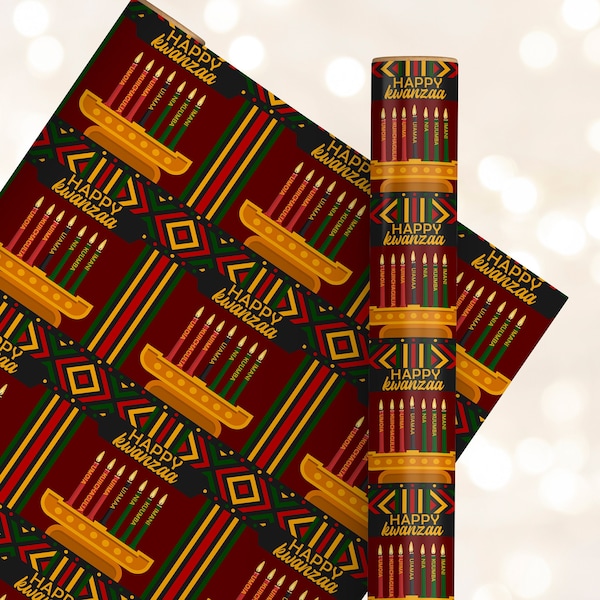 Kwanzaa Kinara Wrapping Paper