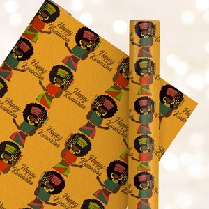 Kwanzaa Wrapping Paper, African-inspired Gift Wrap, Festive Holiday Paper,  Cultural Celebration 