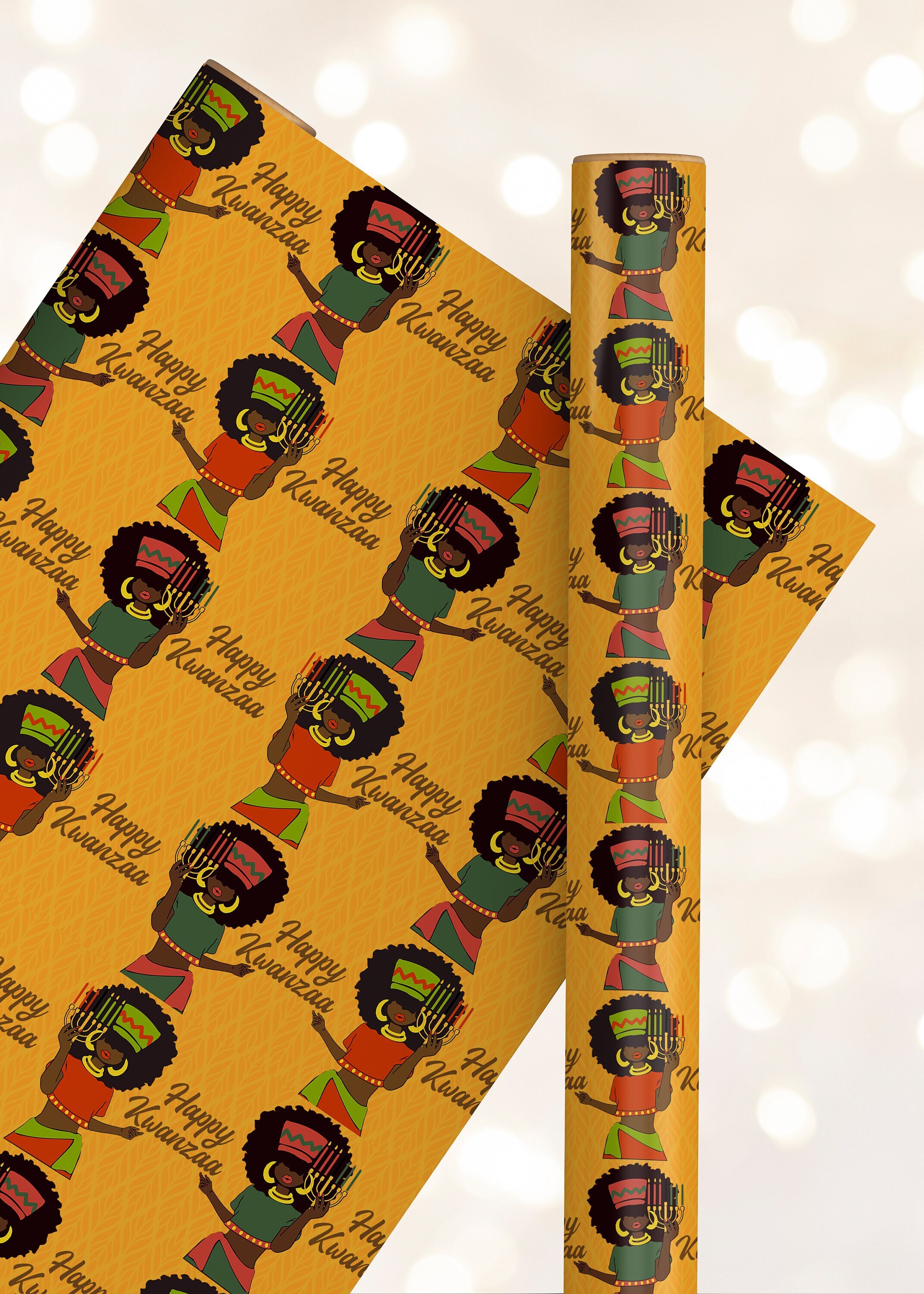 Vintage Gift Wrap - Kwanza  Happy kwanzaa, Vintage wrapping paper, Kwanzaa  principles