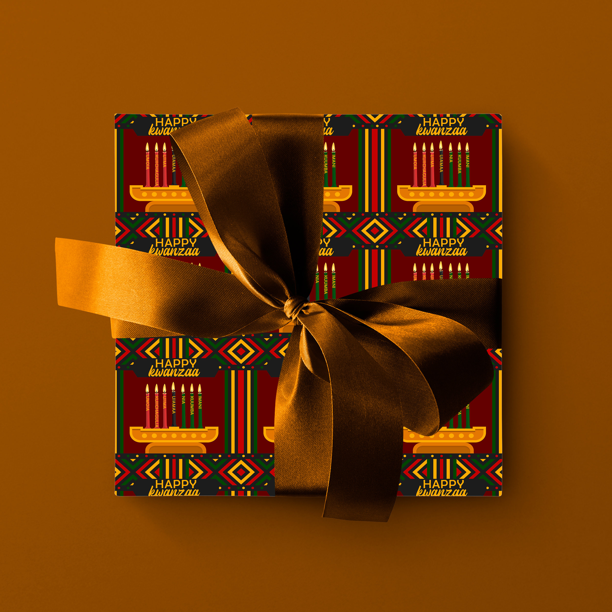 Happy Kwanzaa PopArt Wrapping Paper