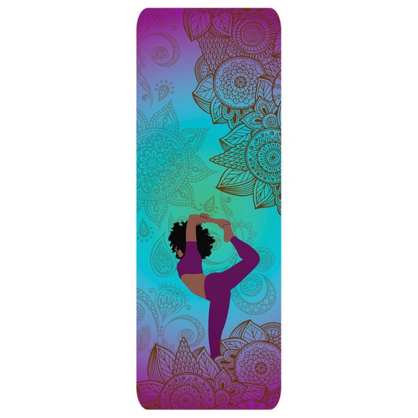 Black Girl Yoga Mat Etsy