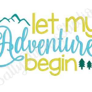 Let My Adventure Begin Machine Embroidery Design Pillow Pocket Design Reading Pillow Cushion Design Wall Art