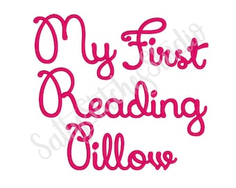 Machine Embroidery Design, My first reading pillow, Reading Pillow Design, Book Pillow, Pocket Pillow, INSTANT DOWNLOAD