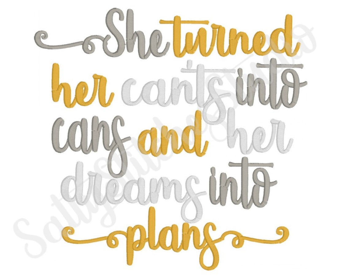 She Turned Her Can'ts Into Cans and Her Dreams Into Plans - Etsy