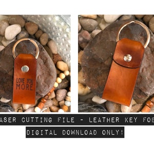 SVG, Leather Key Fob, Cutting file, Svg, Glowforge, Laser, Digital Download