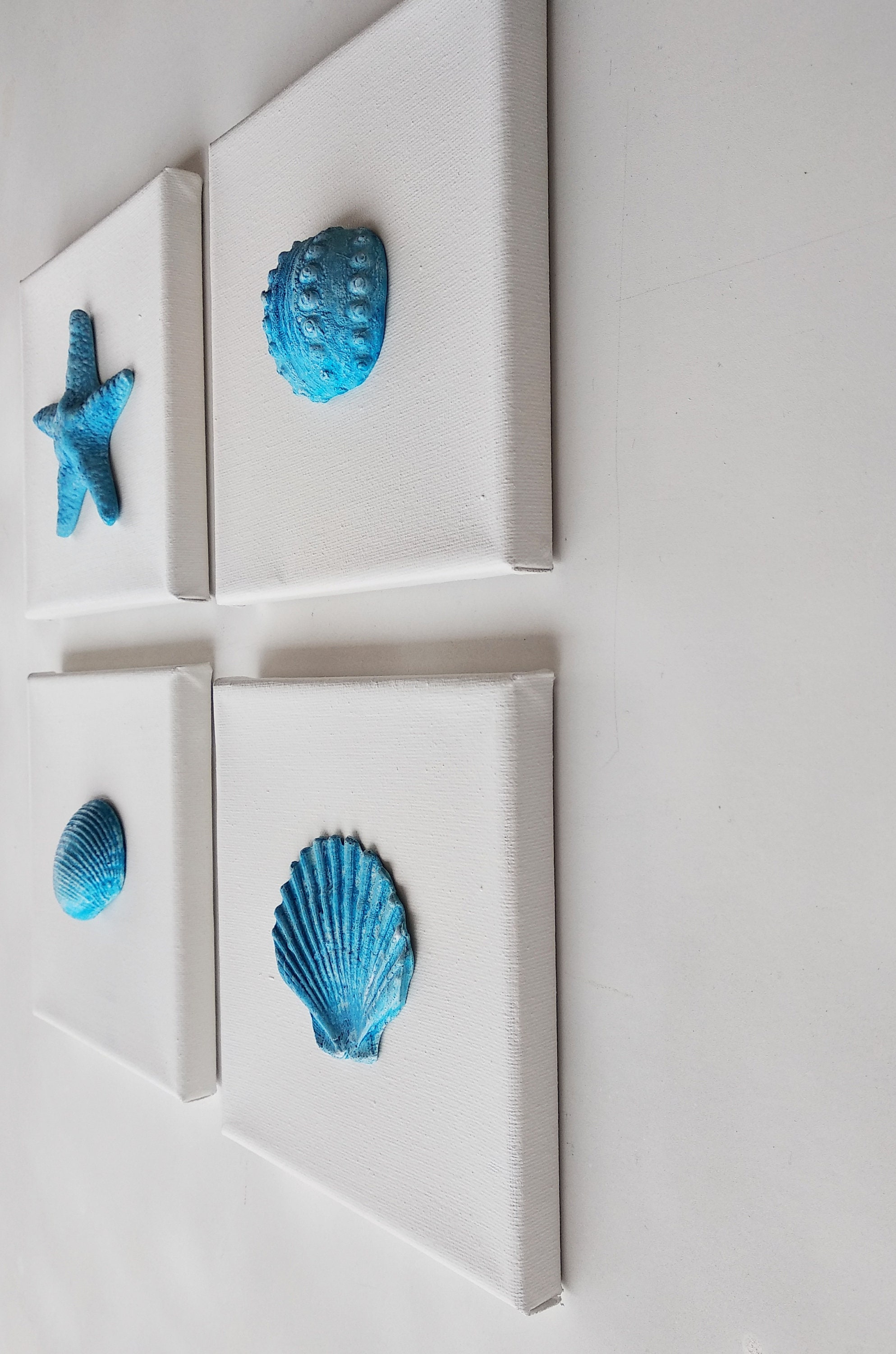 Decoración de pared de casa de playa set de 4 cuadros | Etsy