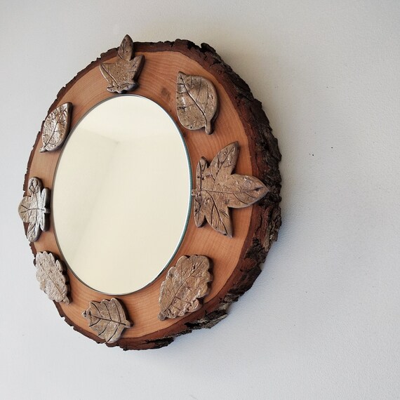 Natural Carved Wood Round Mirror Mirror Ideas