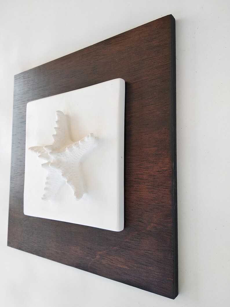Rustic starfish wall decor, embossed wall art painting, starfish Rustic starfish wall decor, embossed wall art painting, starfish