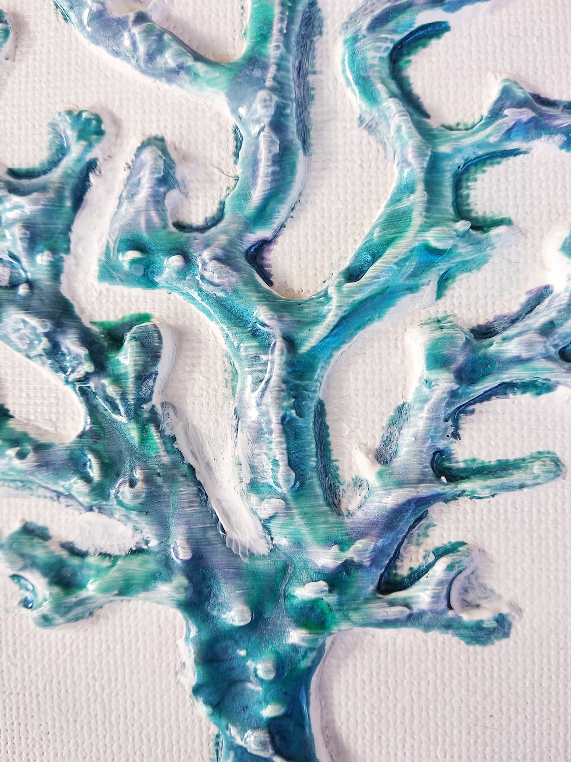 Sea coral wall art nautical beach wall decor set of 4 framed Etsy