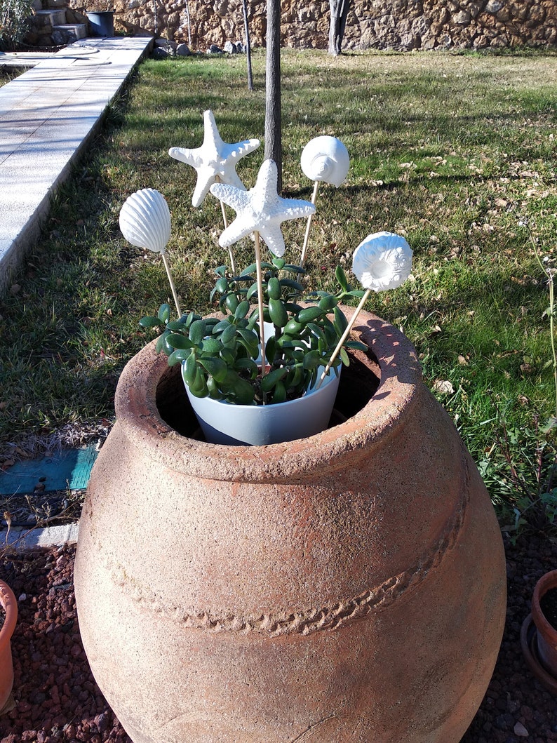 Set of 5 Decorative Garden Stakes Pot Decoration Stakesgift Etsy