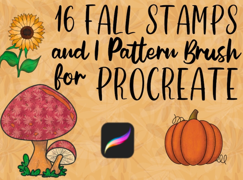 16 Fall Stamps for Procreate - Etsy
