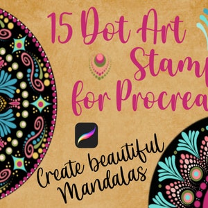 15 Dot Art Stamps for Procreate